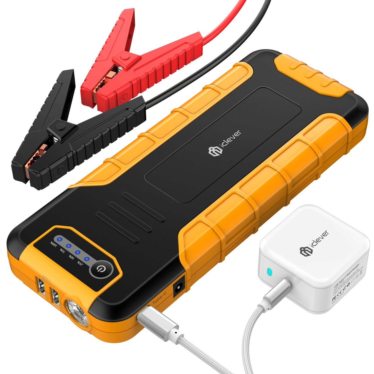 Iclever portable store car jump starter